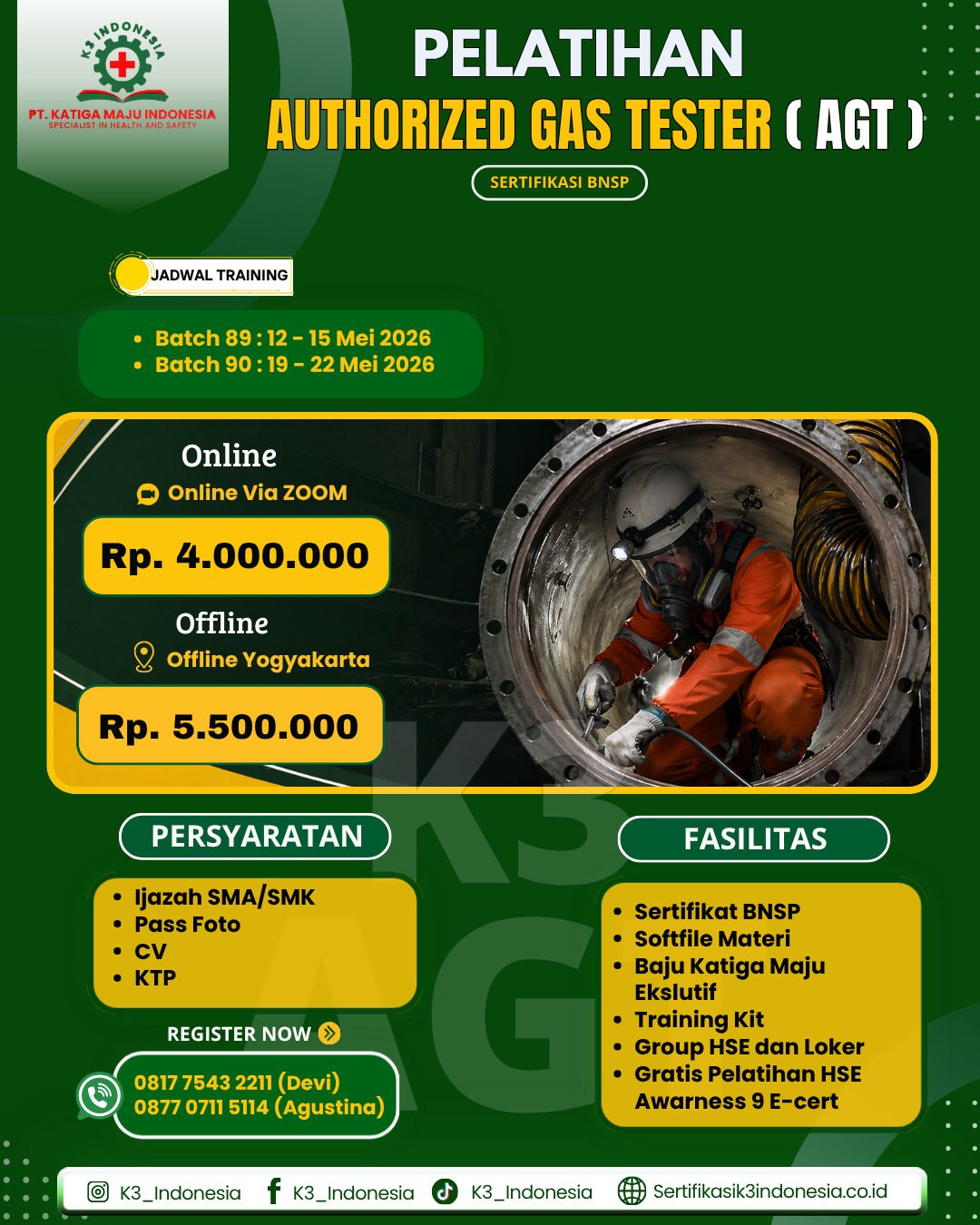 pelatihan authorizedgas tester-agt