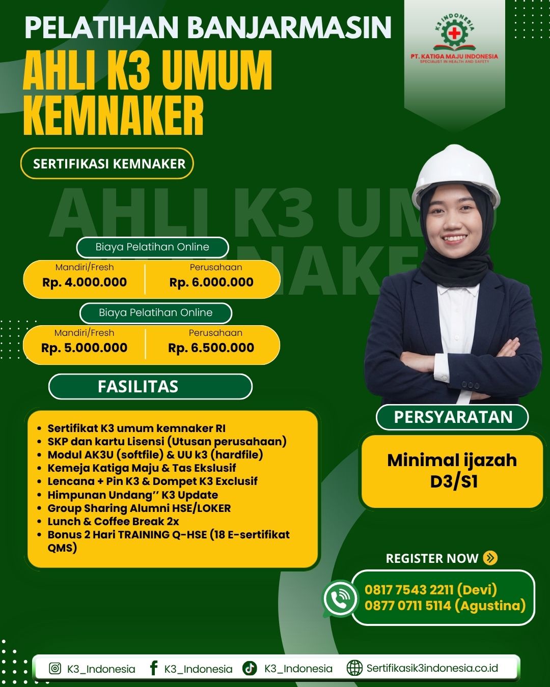 banner pelatihan ahli k3 umum banjarmasin