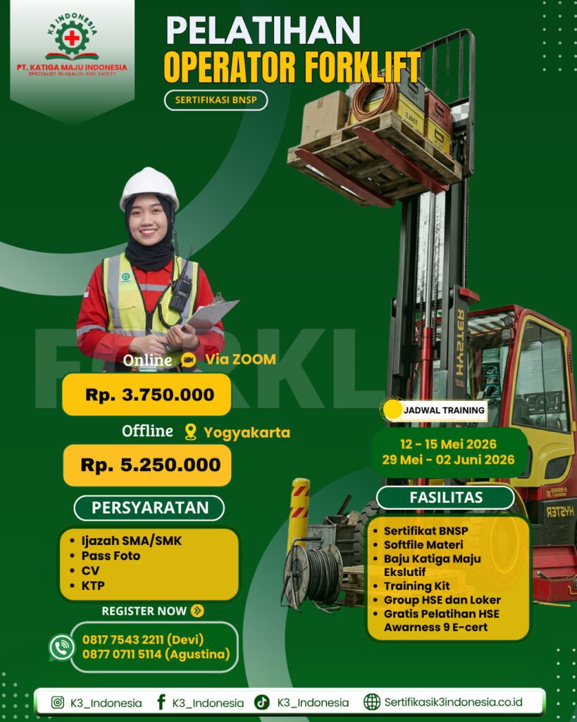 banner pelatihan operator forklift