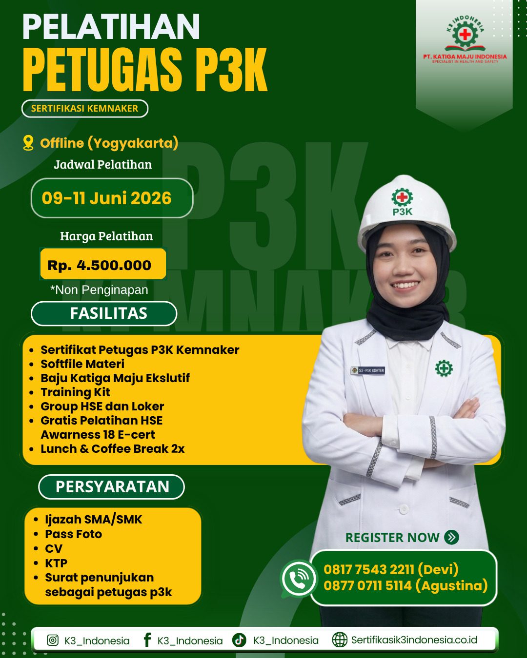 Banner pelatihan p3k kemnaker