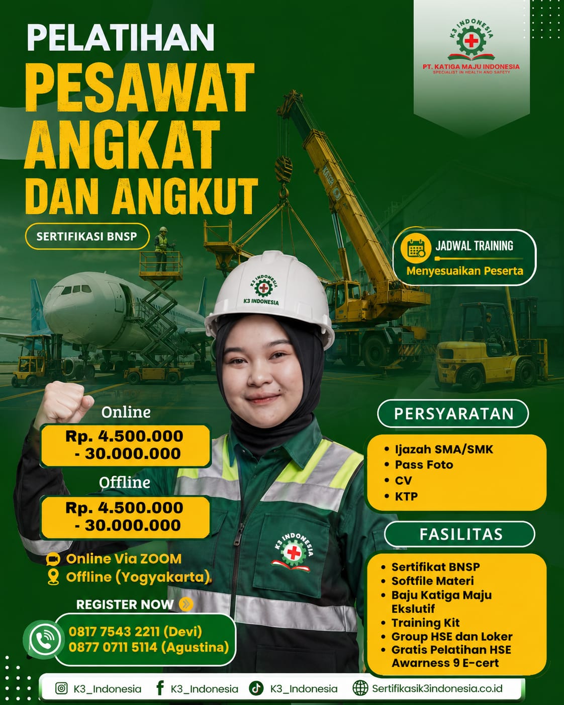 banner pelatihan pesawat angkat dan angkut