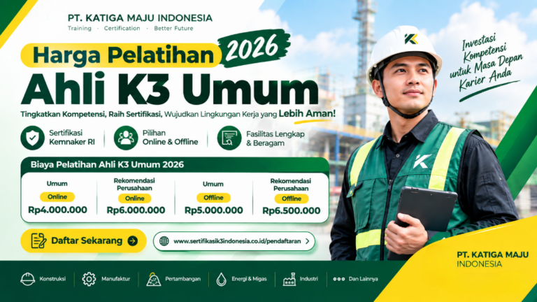 harga pelatihan ahli k3 umum 2026