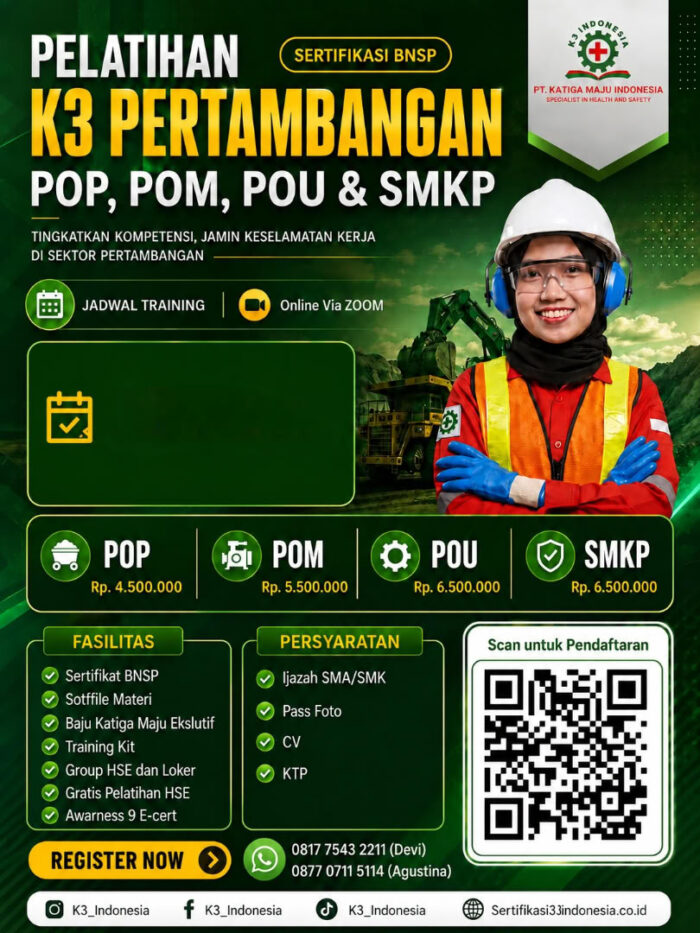 banner k3 pertambangan