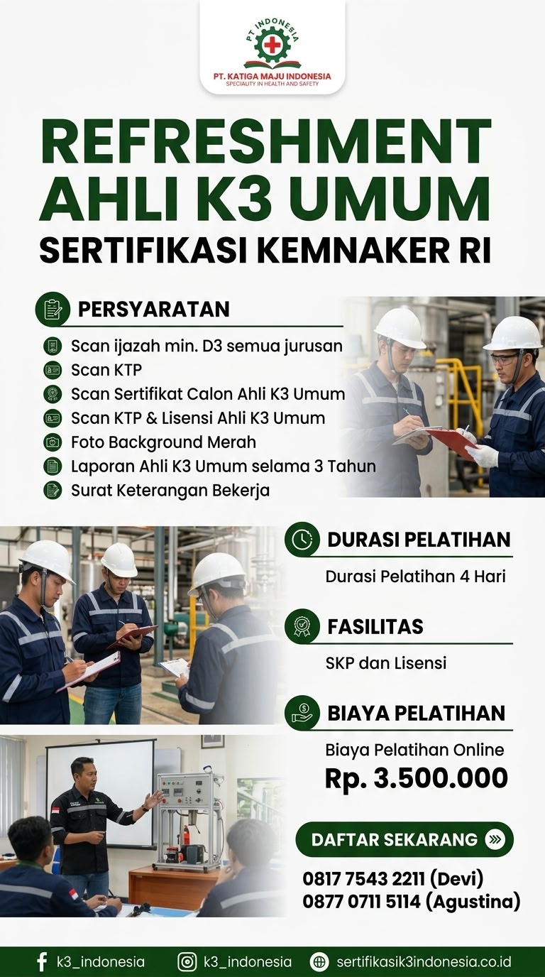 poster refreshmen ahli k3 umum kemnaker ri